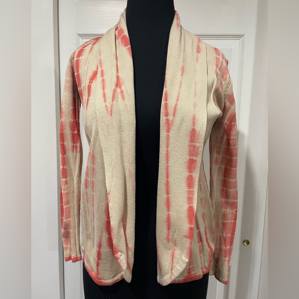 Cyrus Tie-Dye Open Cardigan Sweater Sz S